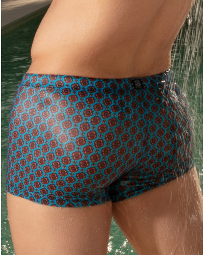 Shorty de bain HOM Anglet (Turquoise imprimé)