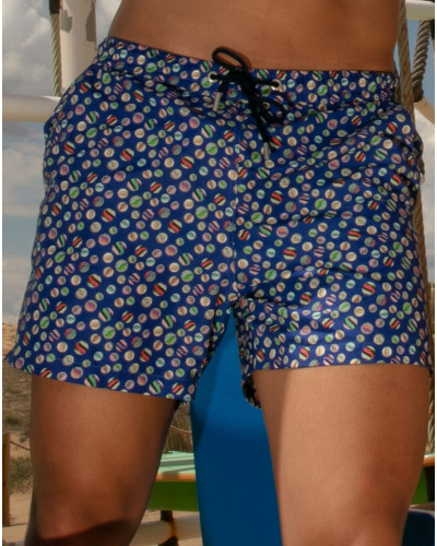 Short de baño HOM Socoa (Navy imprimé)