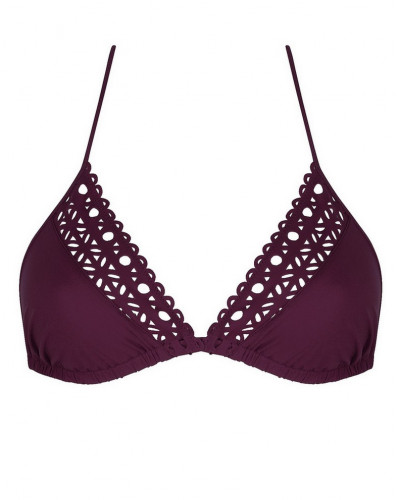 Sujetador de baño triángulo espuma removible Lise Charmel Ajourage Couture (Ajourage Prune)