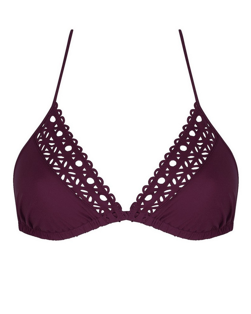 Sujetador de baño triángulo espuma removible Lise Charmel Ajourage Couture (Ajourage Prune)