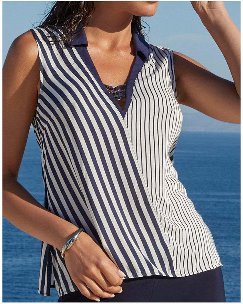 Beach top Lise Charmel Rayure en Ligne (Rayure Croisière)