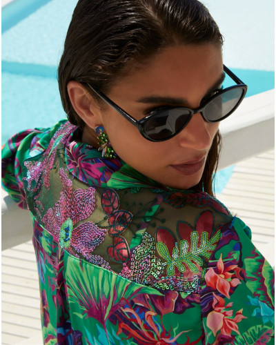 Chemise de plage longue Lise Charmel Paradis Sauvage (Vert Sauvage)