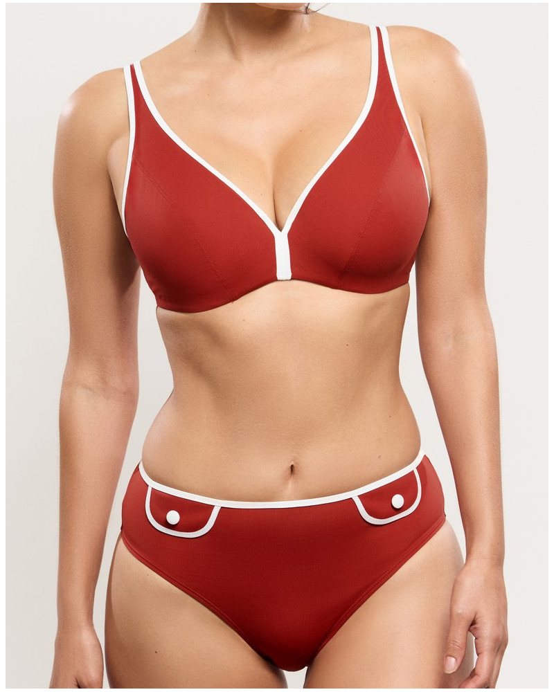 High-waisted swim brief Empreinte Attitude (Tomette)
