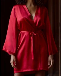 Nuisette Longue 100% Soie Marjolaine - Couleur Bleu, Taille Regular, Neuf Avec étiquettes