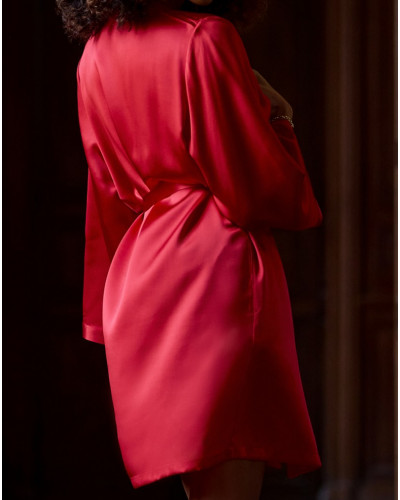 Camisón de seda 100% Tracy Marjolaine (Rojo)