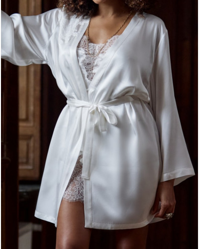 Bata corta de seda 100% Baccarat Marjolaine (Naturel)