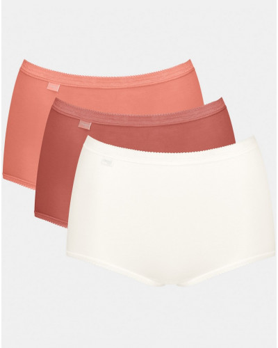 Calzoncillo maxi Sloggi Basic + (paquete de 3) (Brique/corail/blanc)