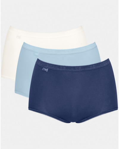 Maxi brief Sloggi Basic + (Pack of 3) (Blanc/ciel/marine)