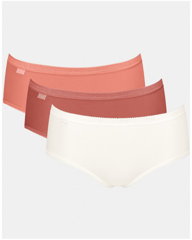 Midi briefs Sloggi Basic + (Set of 3) (Brique/corail/blanc)