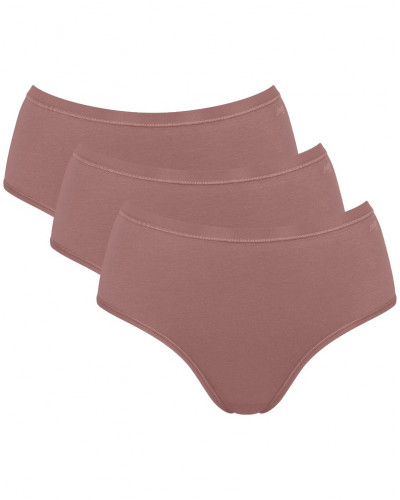 Lot de 3 slips midi (coton bio) Sloggi GO Daily Cotton (Cacao)