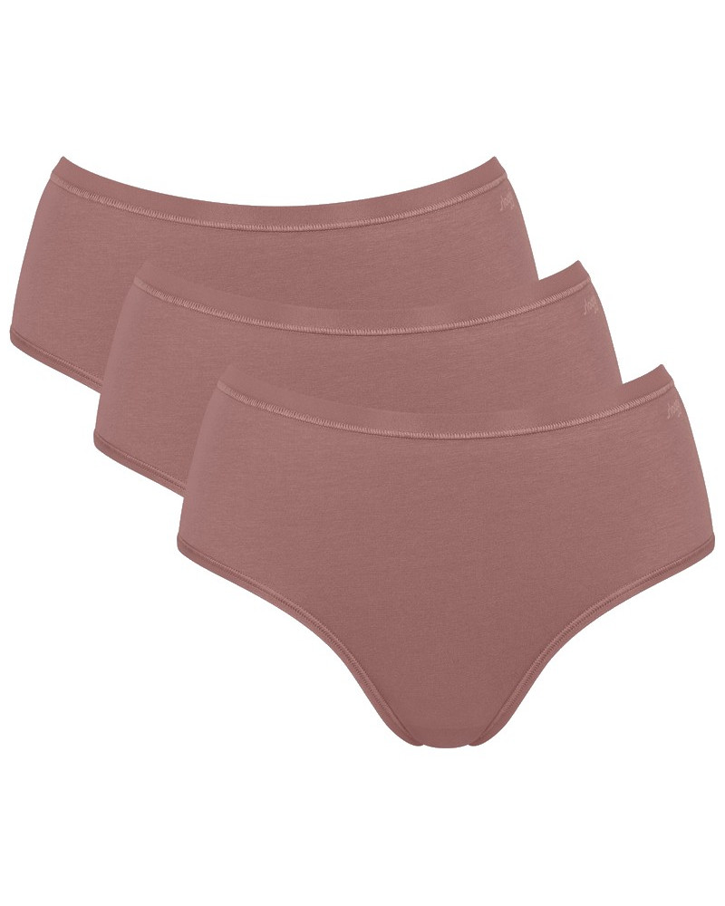 Lot de 3 slips midi (coton bio) Sloggi GO Daily Cotton (Cacao)