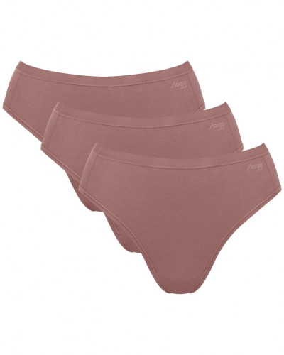 Paquete de 3 calzoncillos tai (Algodón bio) Sloggi Go Daily Cotton (Cacao)