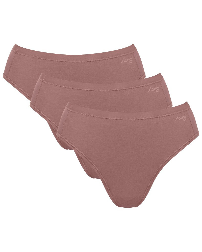 Lot de 3 slips tai (coton bio) Sloggi Go Daily Cotton (Cacao)