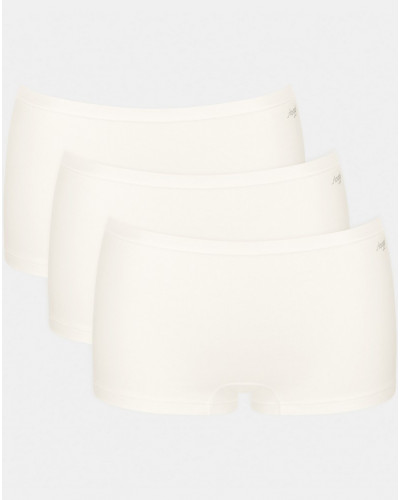 Paquete de 3 boxer (algodòn bio) Sloggi Go Daily Cotton (Silk white)