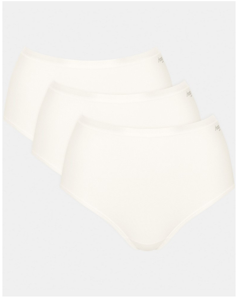 Pack of 3 high waist briefs (cotton bio) Sloggi Go Daily Cotton (Silk white)