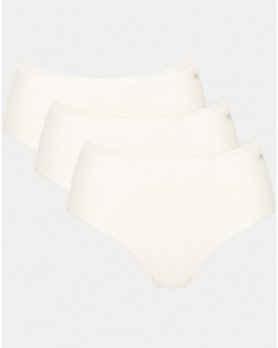 Lot de 3 slips midi (coton bio) Sloggi GO Daily Cotton (Silk White)