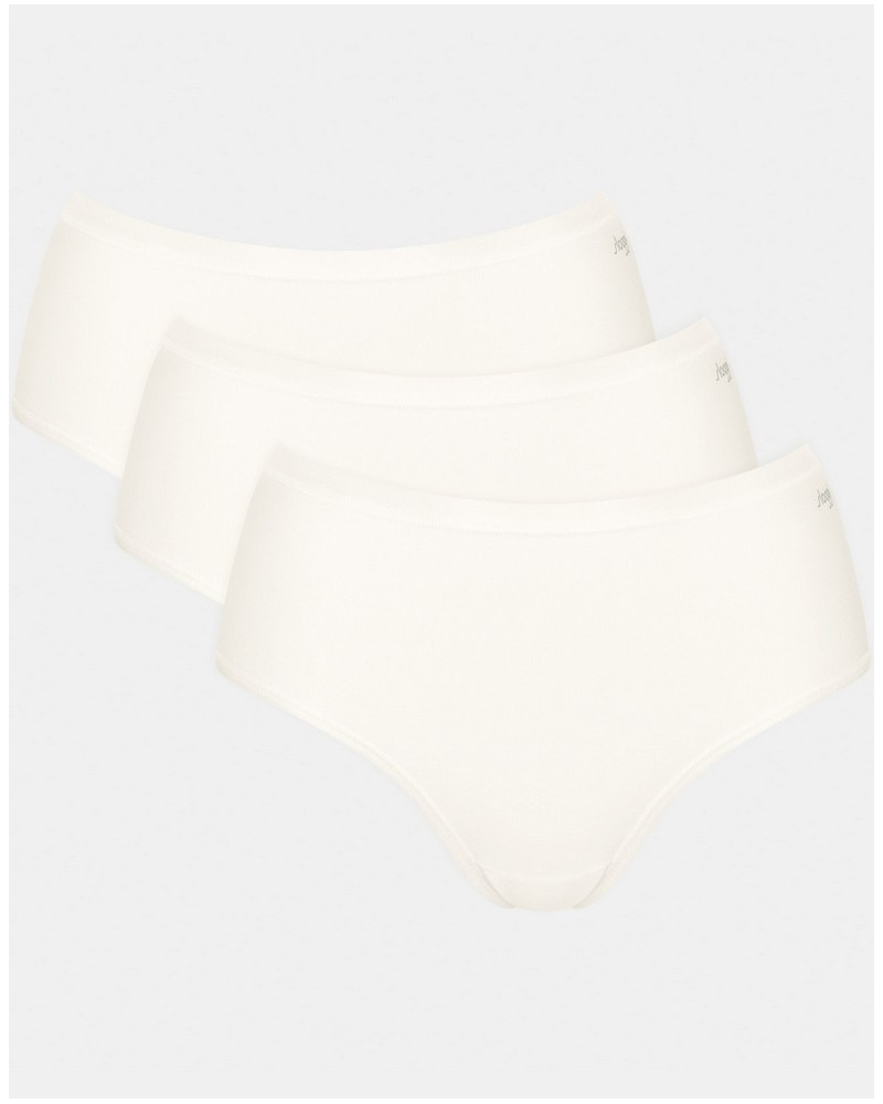 Lot de 3 slips midi (coton bio) Sloggi GO Daily Cotton (Silk White)