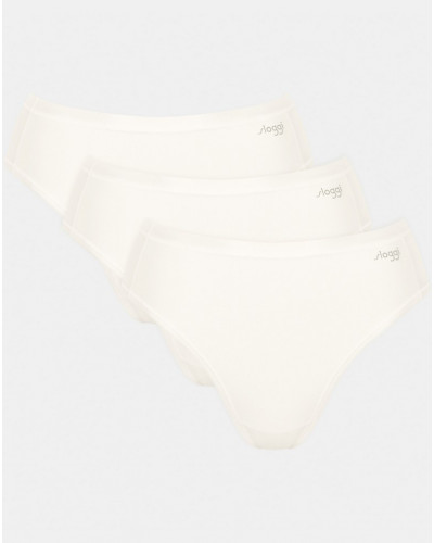Paquete de 3 calzoncillos tai (Algodón bio) Sloggi Go Daily Cotton (Silk white)