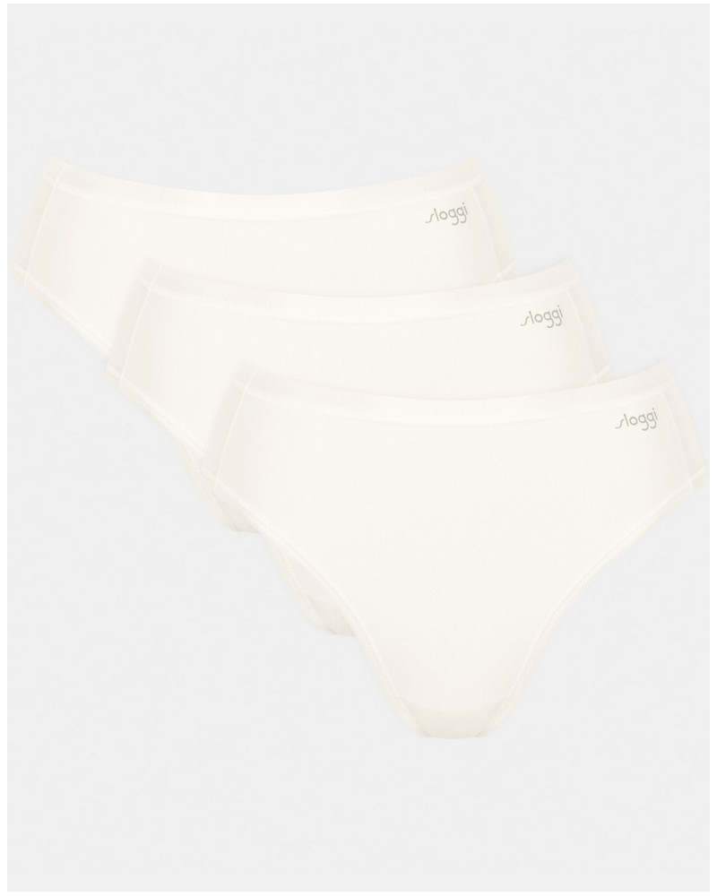 Lot de 3 slips tai (coton bio) Sloggi Go Daily Cotton (Silk White)