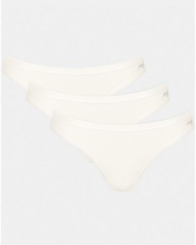 Paquete de 3 calzoncillo Mini (algodòn bio) GO Daily Cotton Sloggi (Silk white)