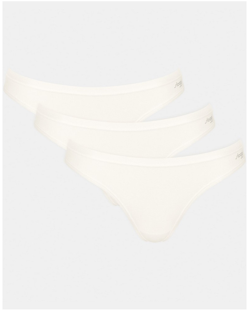 Paquete de 3 calzoncillo Mini (algodòn bio) GO Daily Cotton Sloggi (Silk white)