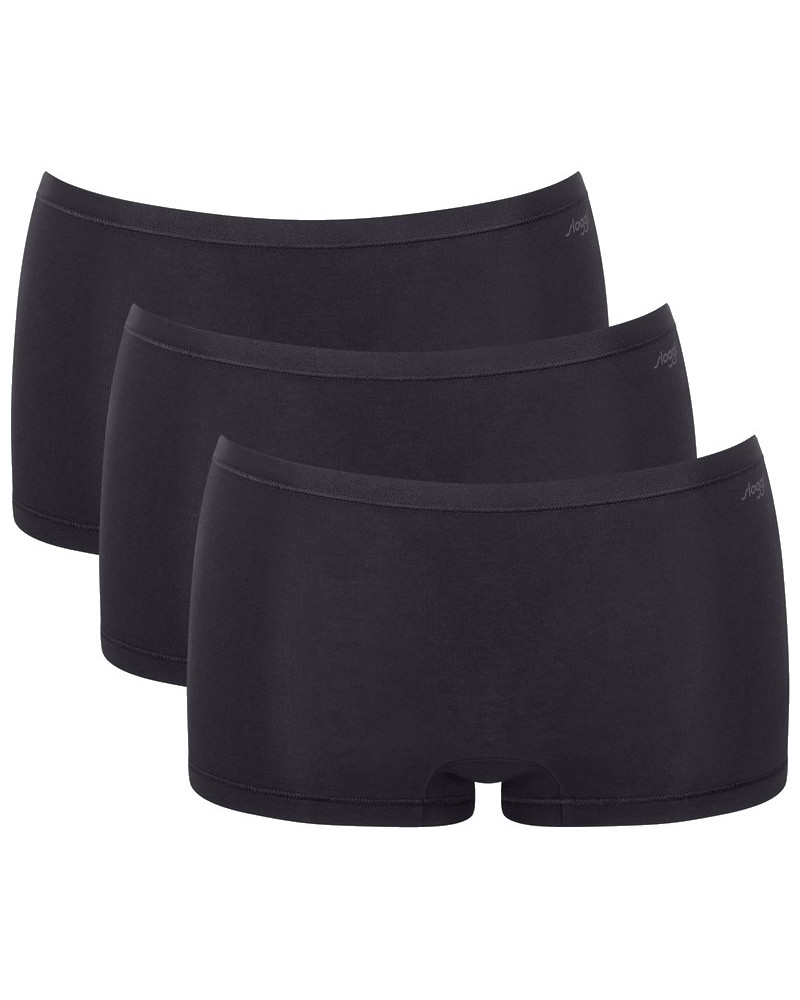Pack of 3 boxer short (cotton bio) Sloggi Go Daily Cotton (Black)
