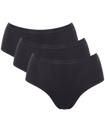 Pack of 3 midi briefs (cotton bio) Sloggi GO Daily Cotton (Black)