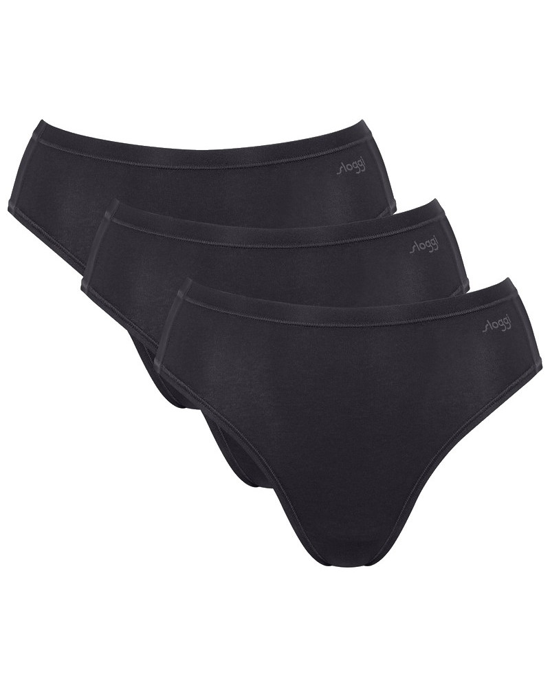 Pack of 3 tai briefs (Cotton bio) Sloggi Go Daily Cotton (Black)
