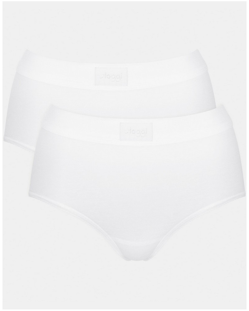 Pack of 2 maxi brief (cotton bio) Sloggi Double Confort (White)
