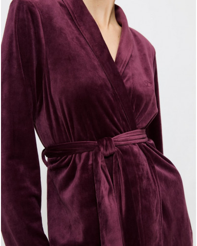Peignoir court en velours Triumph Nuit (Deep Burgundy)
