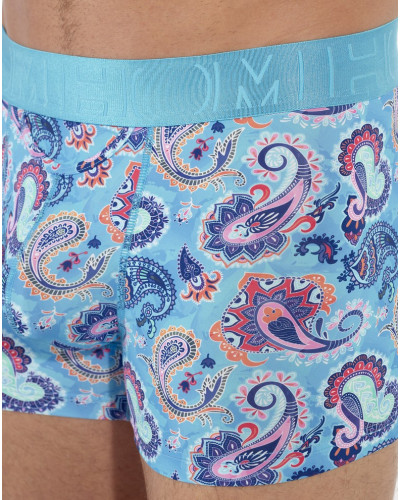 Boxer HO1 en microfibre HOM Funky Styles (Imprimé turquoise)