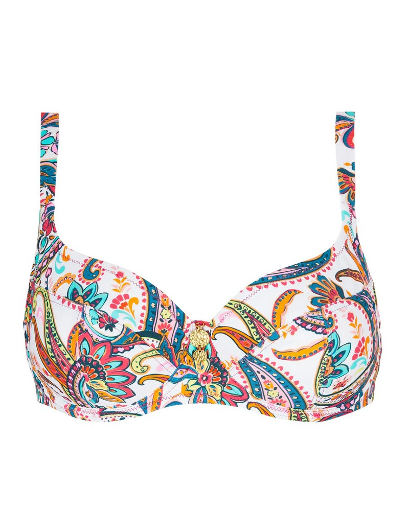 Deep-cup demi bath bra Antigel La Bayadère (Blanc Flashy)