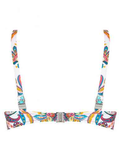 Soutien-gorge de bain triangle avec armature bonnets profonds Antigel La Bayadère (Blanc Flashy)