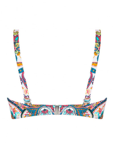 Deep-cup padded strapless bath bra Antigel La Bayadère (Blanc Flashy)