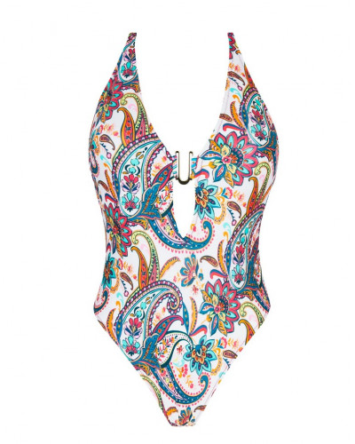 Maillot de bain une pièce nageur Antigel La Bayadère (Blanc Flashy)