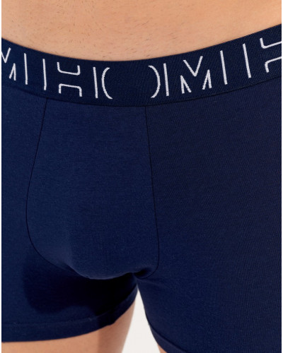 Pack of 3 boxers cotton HOM Christofer (Marine/Marine/Marine rayé)