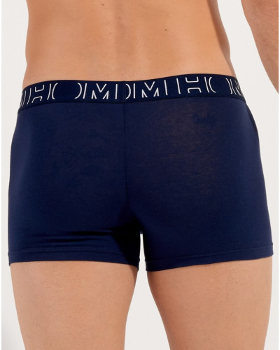 Pack of 3 boxers cotton HOM Christofer (Marine/Marine/Marine rayé)