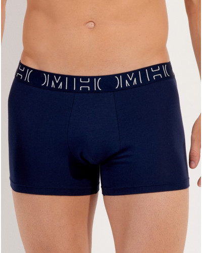 Pack of 3 boxers cotton HOM Christofer (Marine/Marine/Marine rayé)