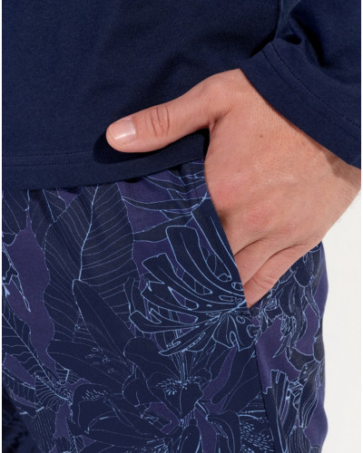 Pijama largo 100% algodón HOM Kenny (Imprimé Marine)