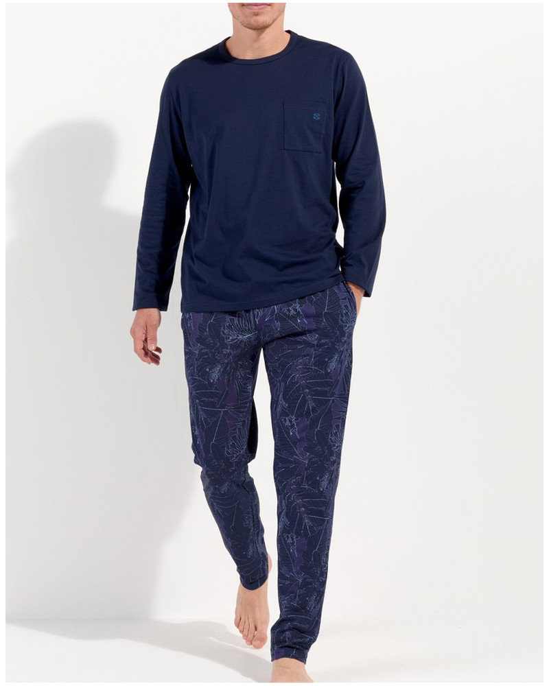 Pijama largo 100% algodón HOM Kenny (Imprimé Marine)