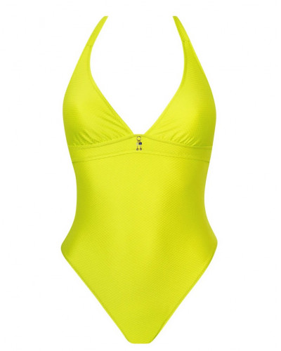 Traje de baño una pieza nadador Antigel La Vogueuse (Vert Pistache)