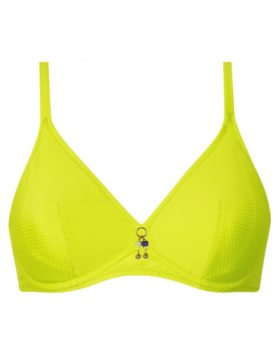 Soutien-gorge de bain triangle armatures bonnets profonds Antigel La Vogueuse (Vert Pistache)