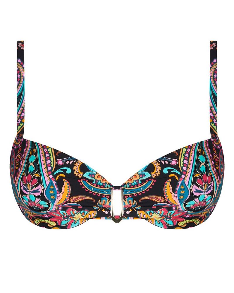 Padded bath bra Antigel La Bayadère (Noir Flashy)