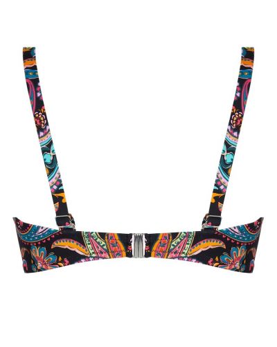 Soutien-gorge de bain bandeau coque bonnets profonds Antigel La Bayadère (Noir Flashy)