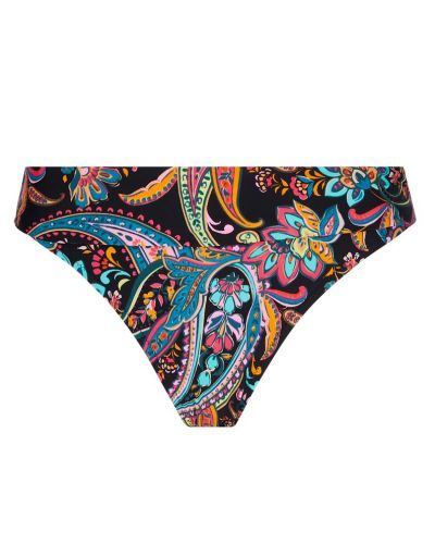 Slip de bain à revers charme Antigel La Bayadère (Noir Flashy)