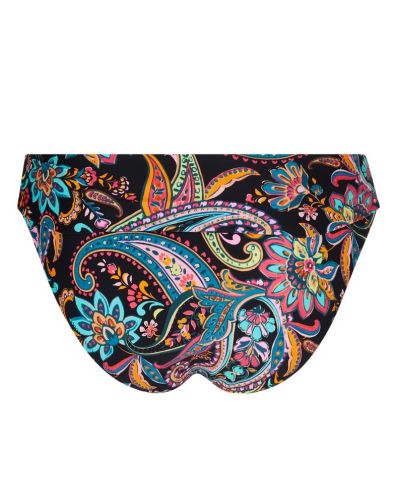 Slip de bain à revers charme Antigel La Bayadère (Noir Flashy)