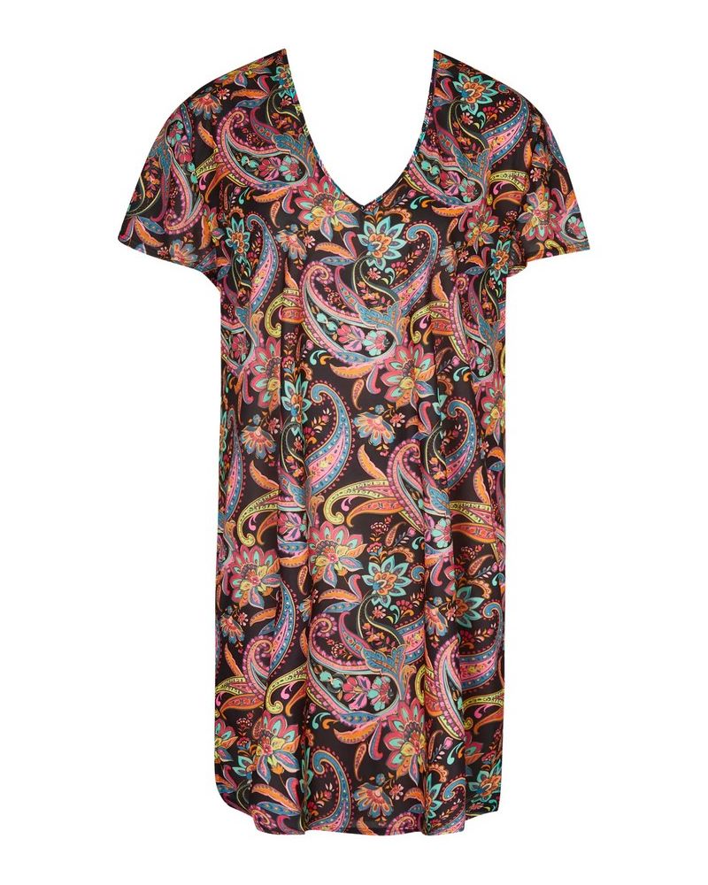 Beach tunic Antigel La Bayadère (Noir Flashy)
