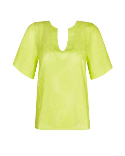 Top de plage manches courtes 100% Coton Antigel La Bohème (Vert Pistache)