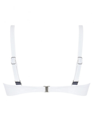 Underwired triangle deep-cup bath bra Antigel La Vogueuse (White)