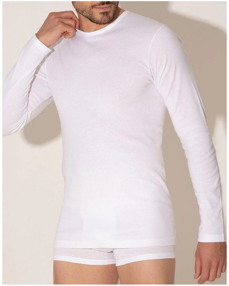 Camiseta de cuello redondo Eminence 100% algodón (Blanco)